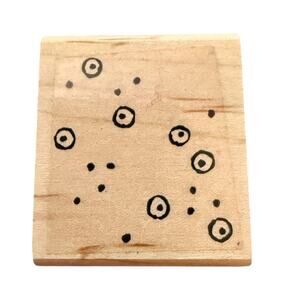 Stampin up! 2001 Beyond Basics Random Circles Dots Rubber Stamp